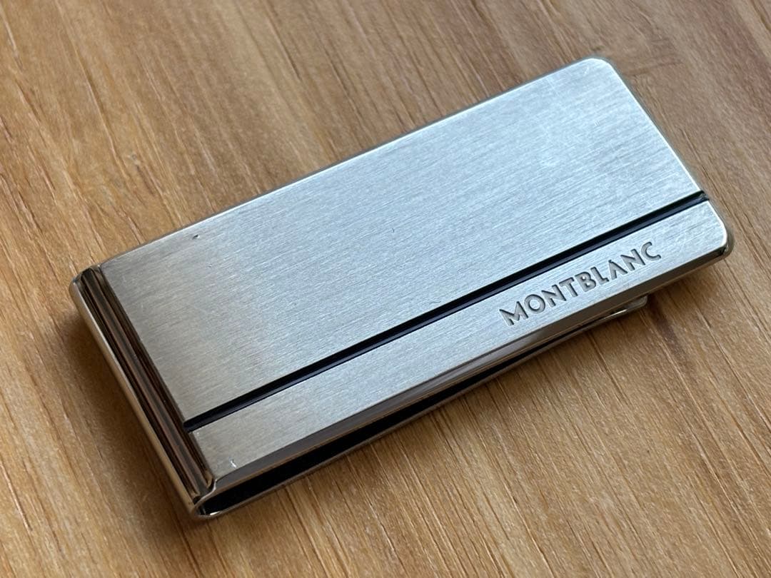 モンブラン/マネークリップ/財布/シルバー/MONTBLANC/ロゴ/良品/レア