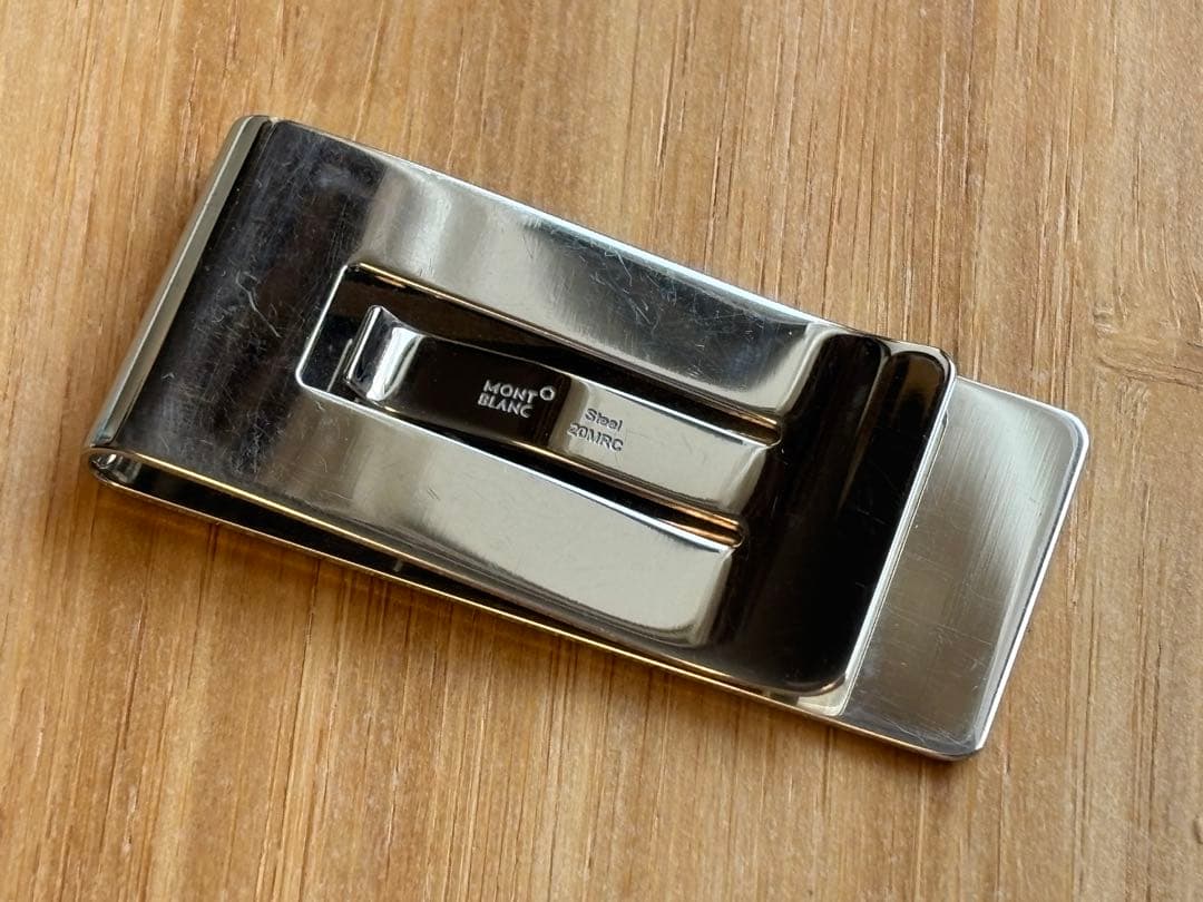 モンブラン/マネークリップ/財布/シルバー/MONTBLANC/ロゴ/良品/レア