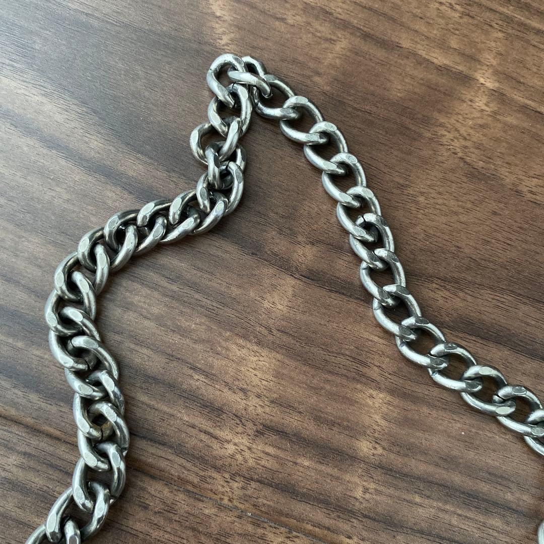 稀少CRIMIEシルバーウォレットチェーン　ドクロ　スカル