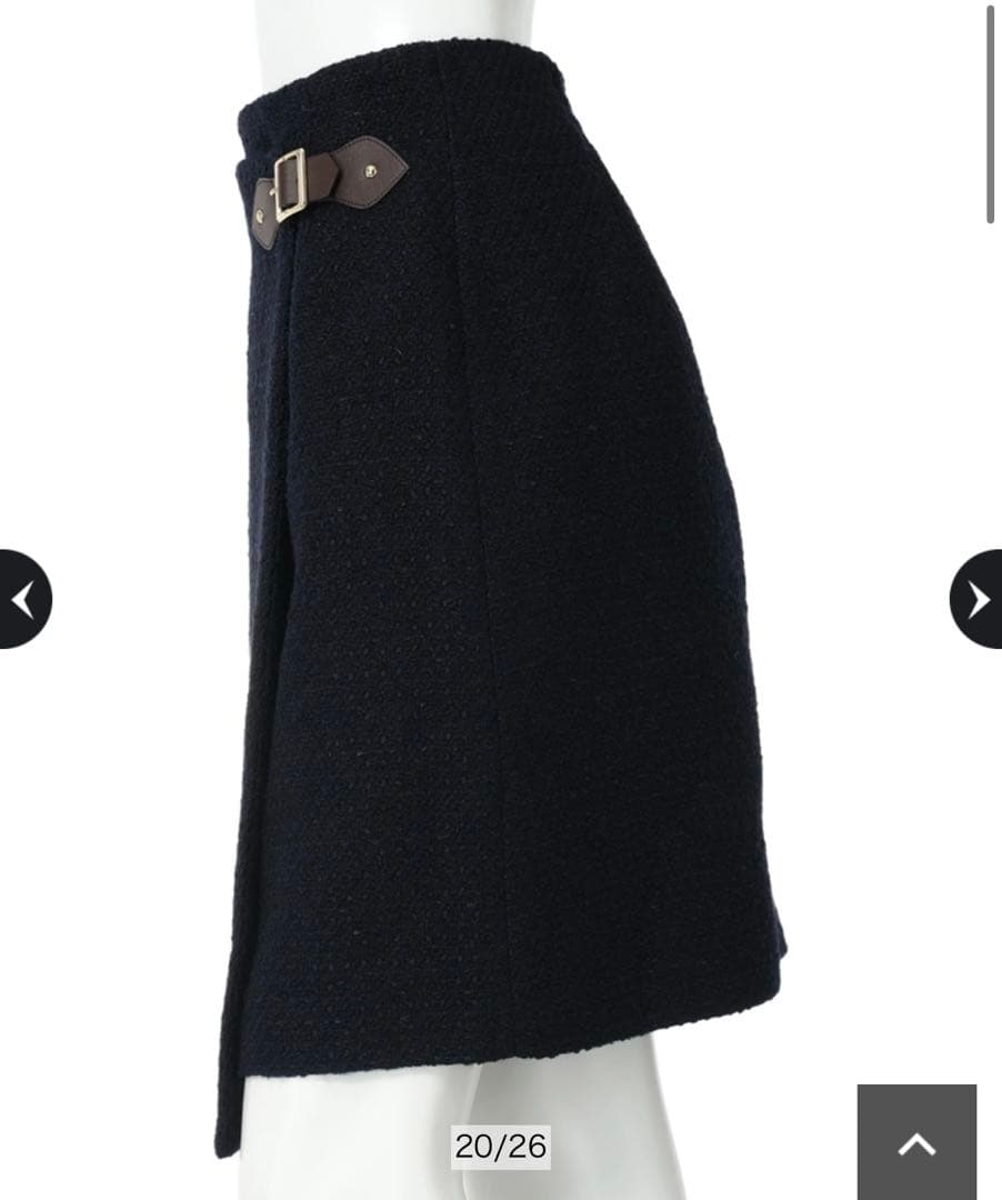 【新品タグ付き】JUSGLITTY サイドベルトミニスカート　紺