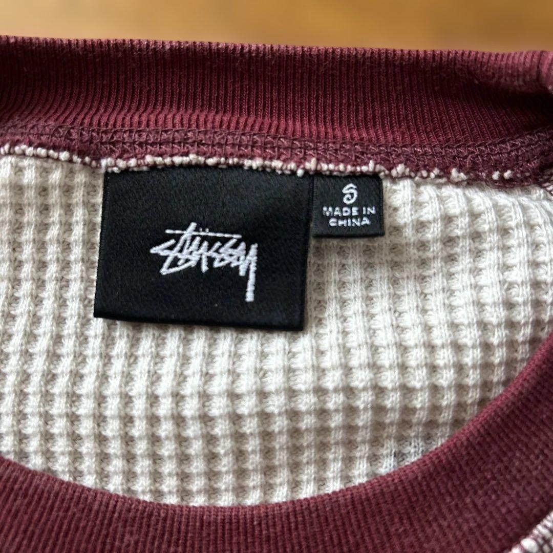 STUSSY THERMAL 2 TONE ラグランシャツ　サーマル　S