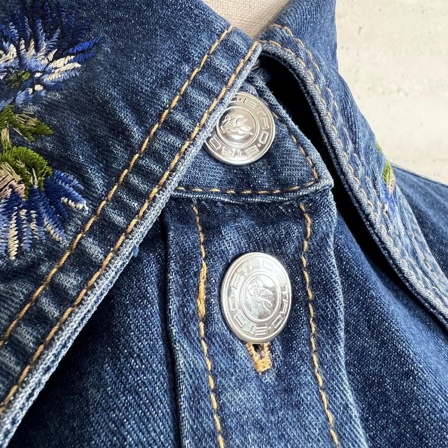 極美品★ETRO★エンブロイダリー★デニム★シャツ★ジャケット