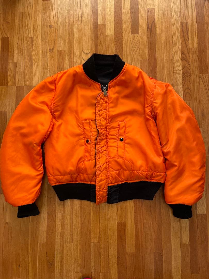 アルファ　ALPHA MA-1 ジャケット 黒 USA製