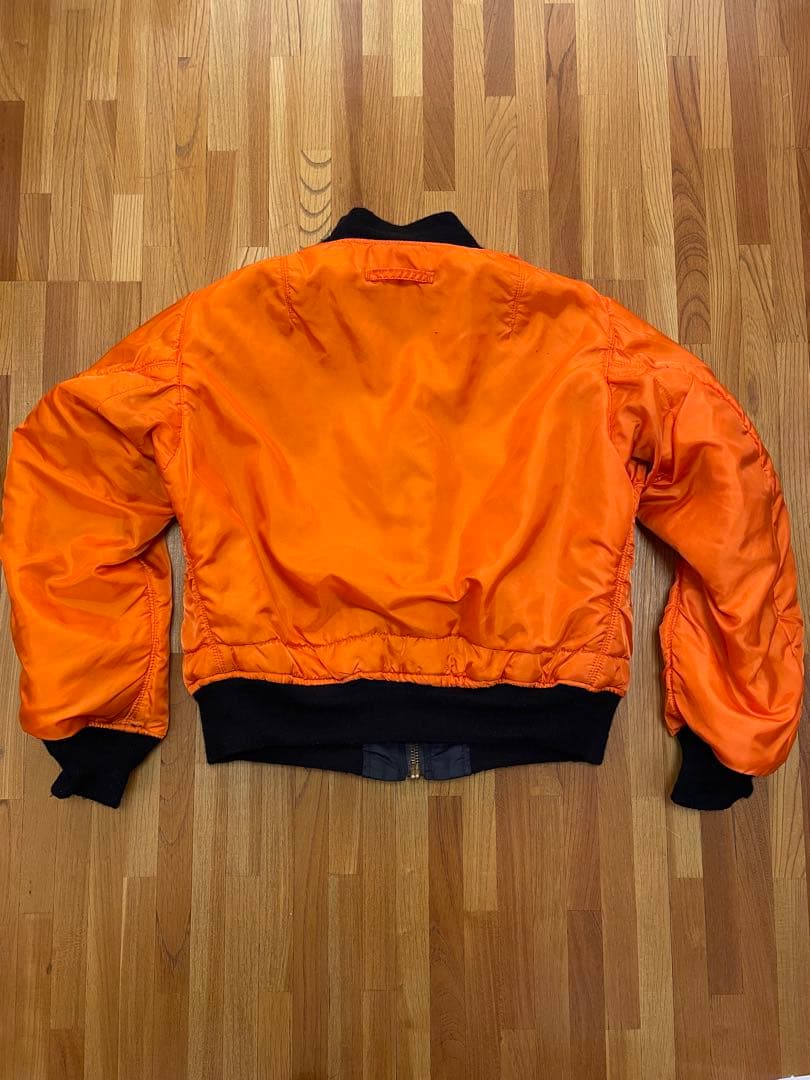 アルファ　ALPHA MA-1 ジャケット 黒 USA製