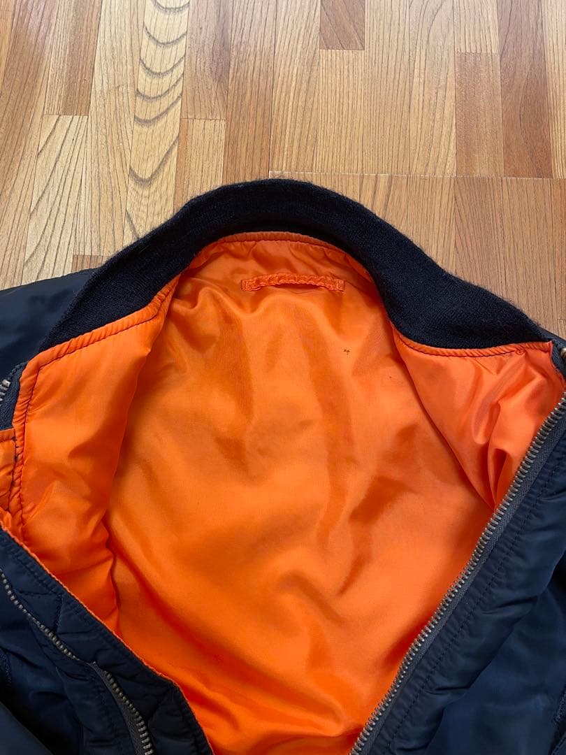 アルファ　ALPHA MA-1 ジャケット 黒 USA製