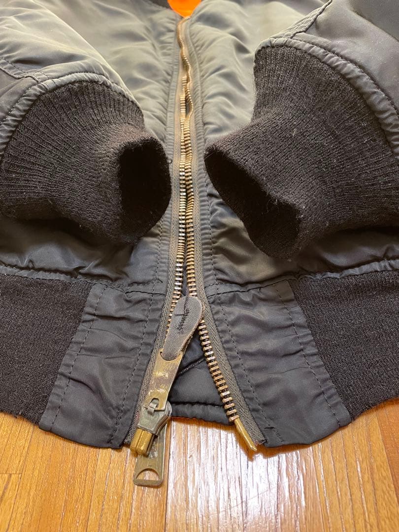 アルファ　ALPHA MA-1 ジャケット 黒 USA製