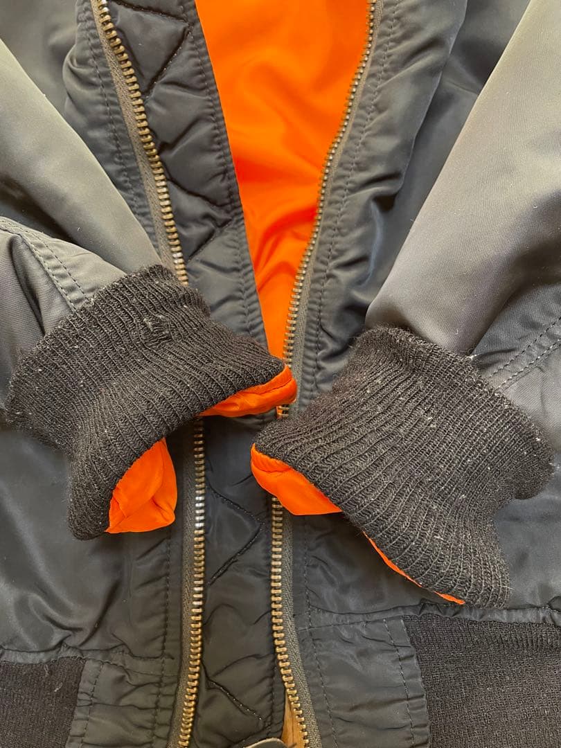 アルファ　ALPHA MA-1 ジャケット 黒 USA製