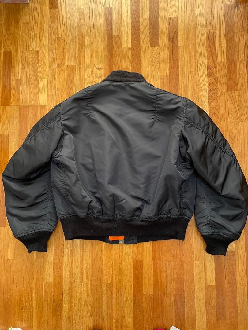 アルファ　ALPHA MA-1 ジャケット 黒 USA製