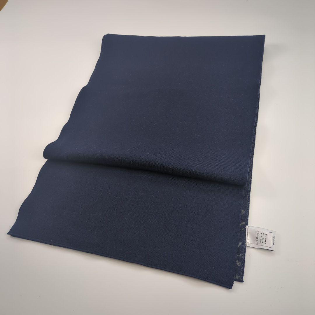 ベルルッティ　カリグラフィー　ウールマフラー　メンズ　イタリア　ネイビー　美品