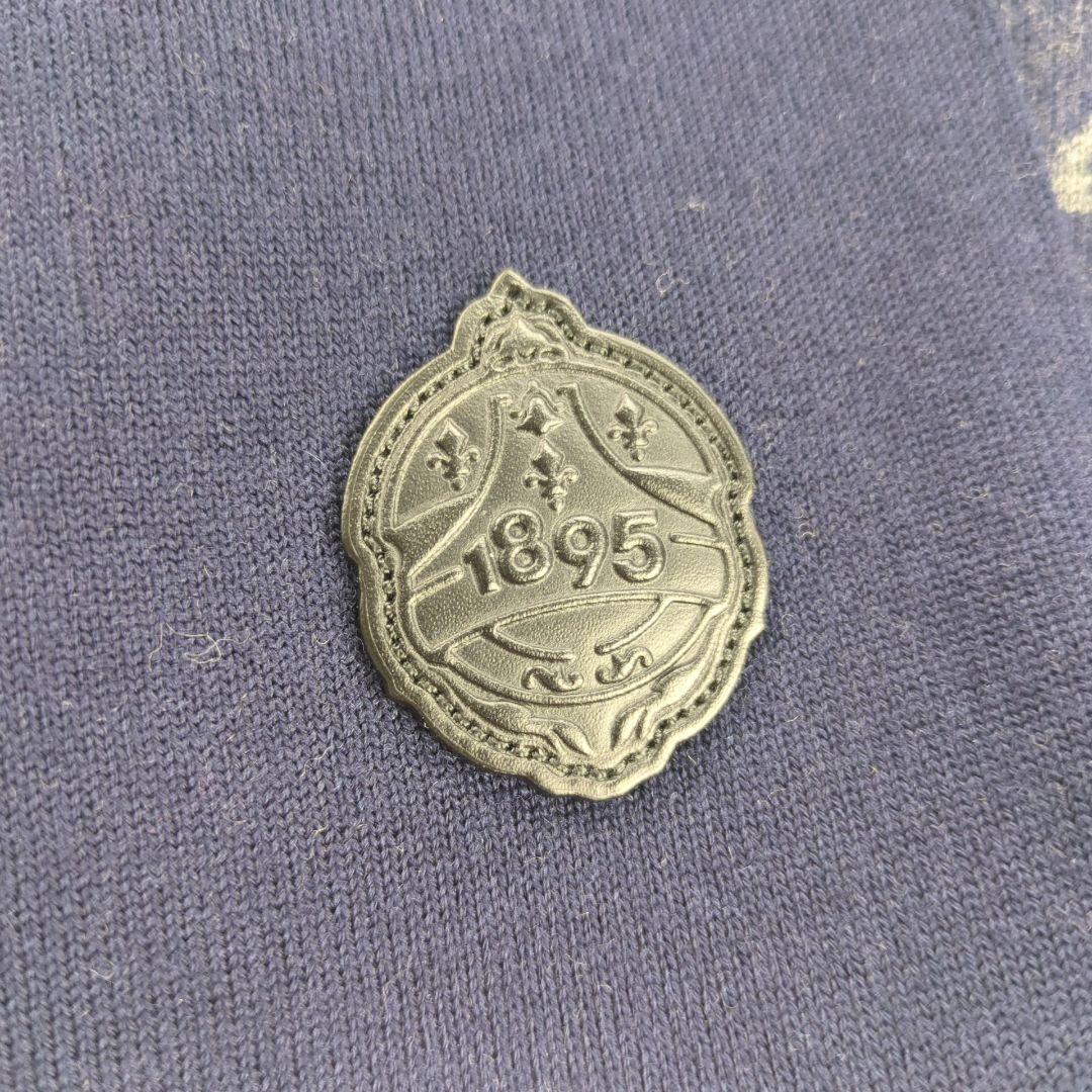 ベルルッティ　カリグラフィー　ウールマフラー　メンズ　イタリア　ネイビー　美品