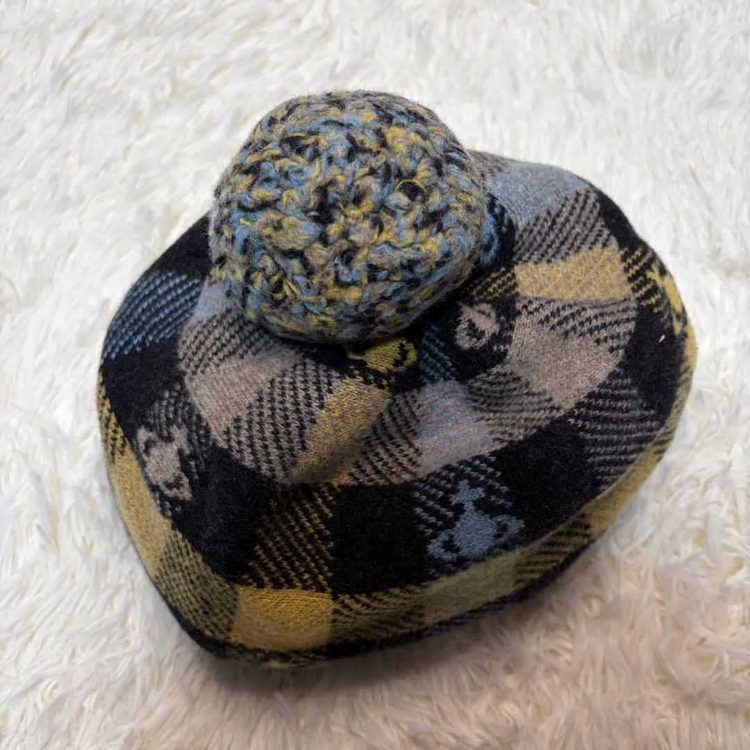 極美品✨ Vivienne Westwood オーブ柄 チェック柄 ベレー帽