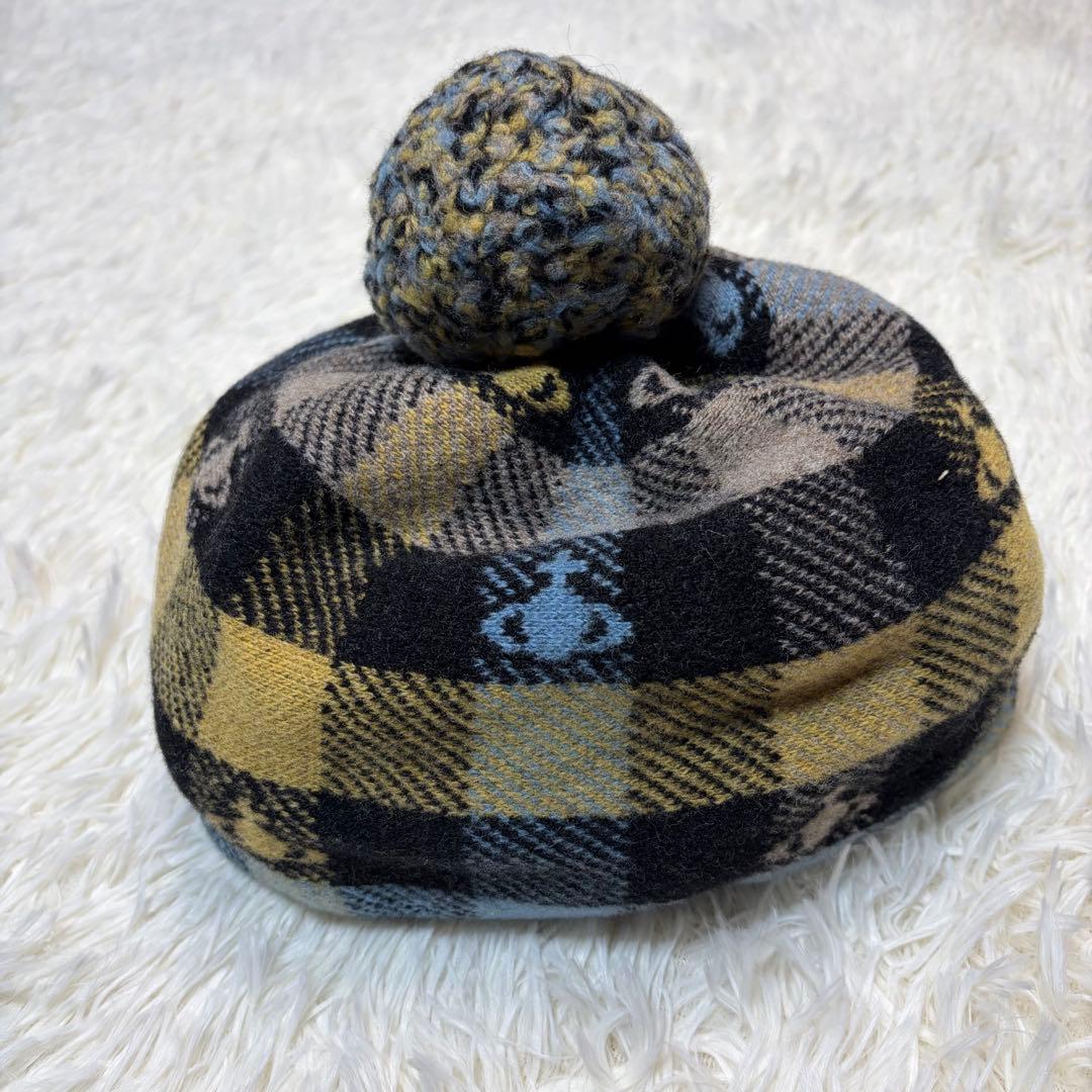 極美品✨ Vivienne Westwood オーブ柄 チェック柄 ベレー帽