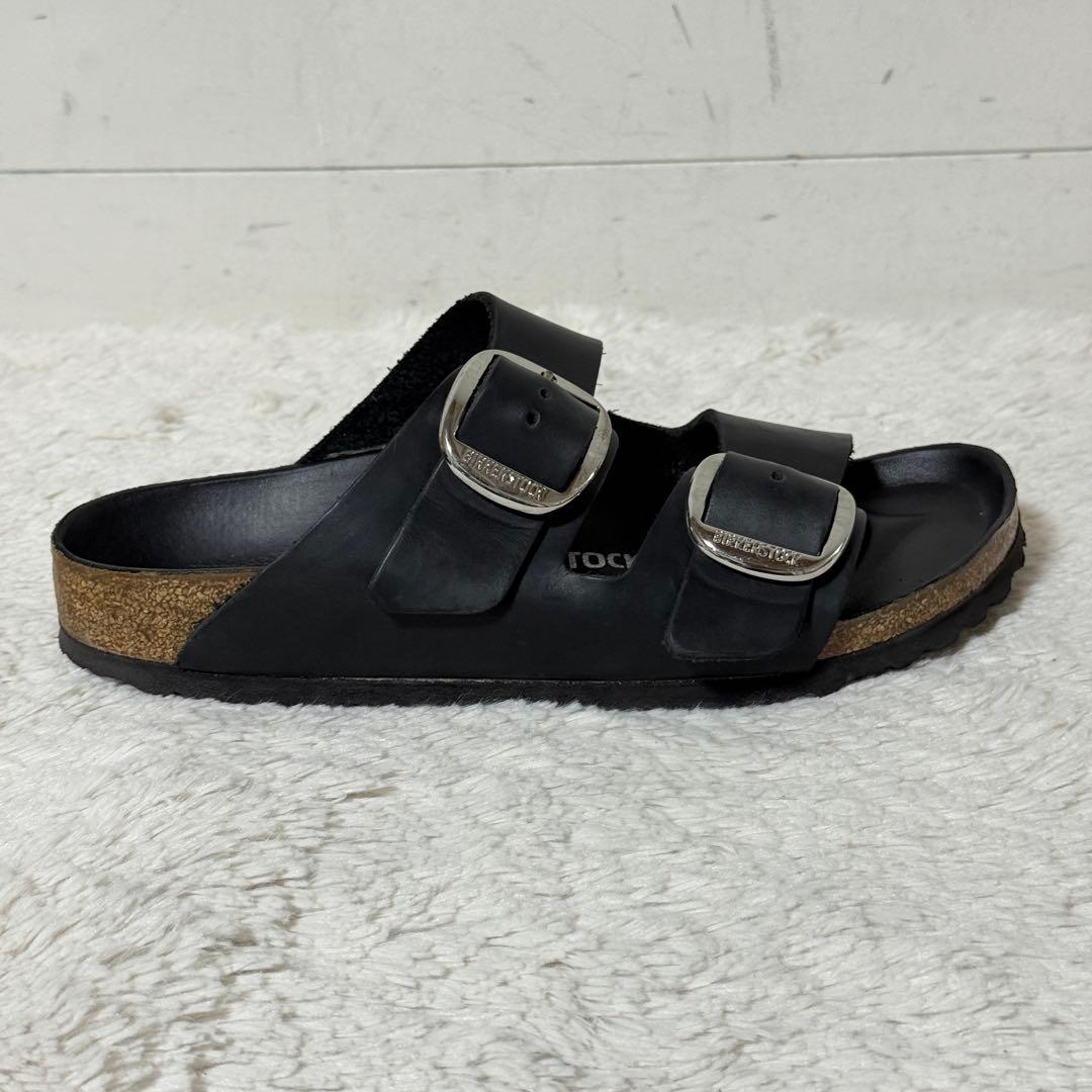 極美品✨ビルケンシュトック　アリゾナ　ビッグバックル　オイルドレザー　ブラック