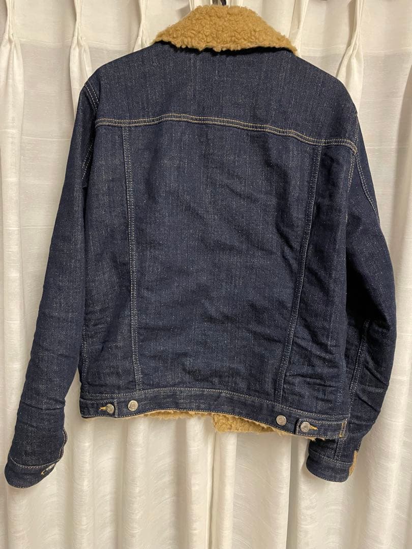 DSQUARED2 ボア襟 ダークブルーデニムジャケット 48