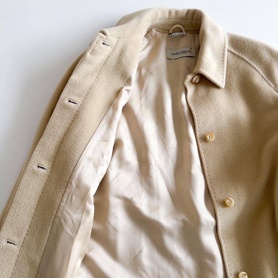 マリナリナルディ / ウールカシミヤ ロングコート ベージュ カシミア