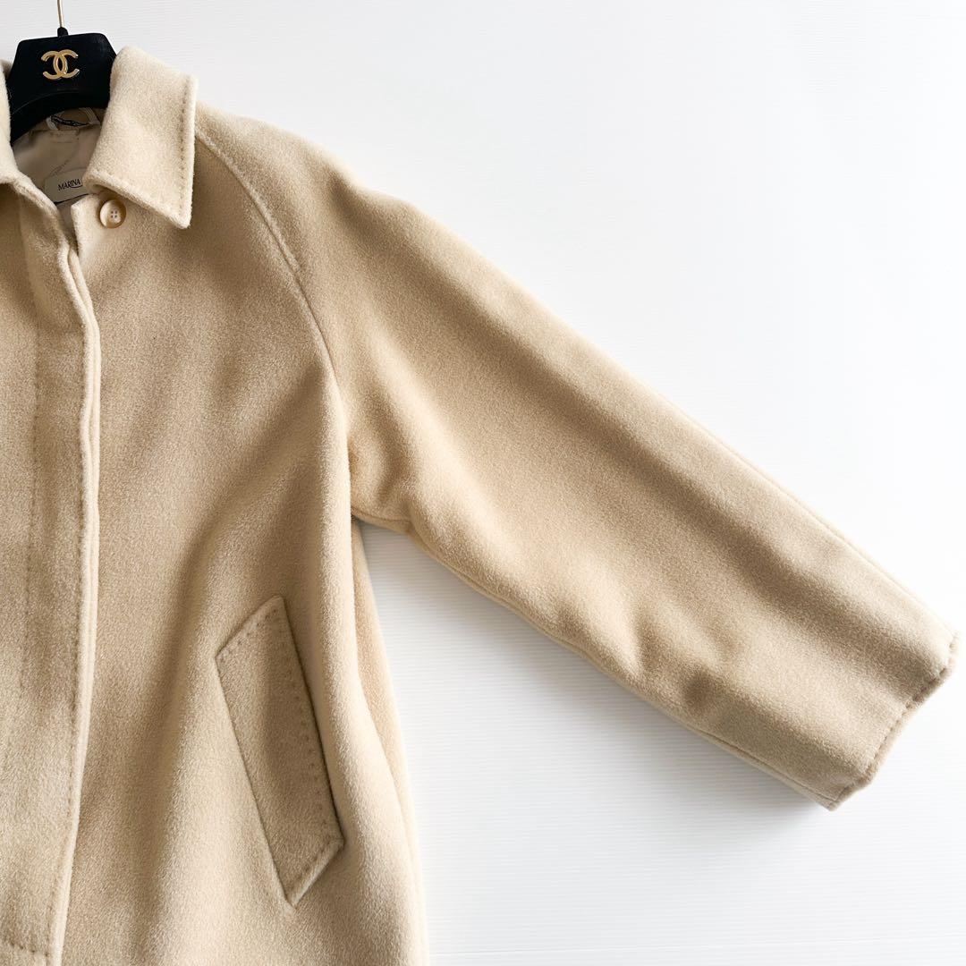 マリナリナルディ / ウールカシミヤ ロングコート ベージュ カシミア