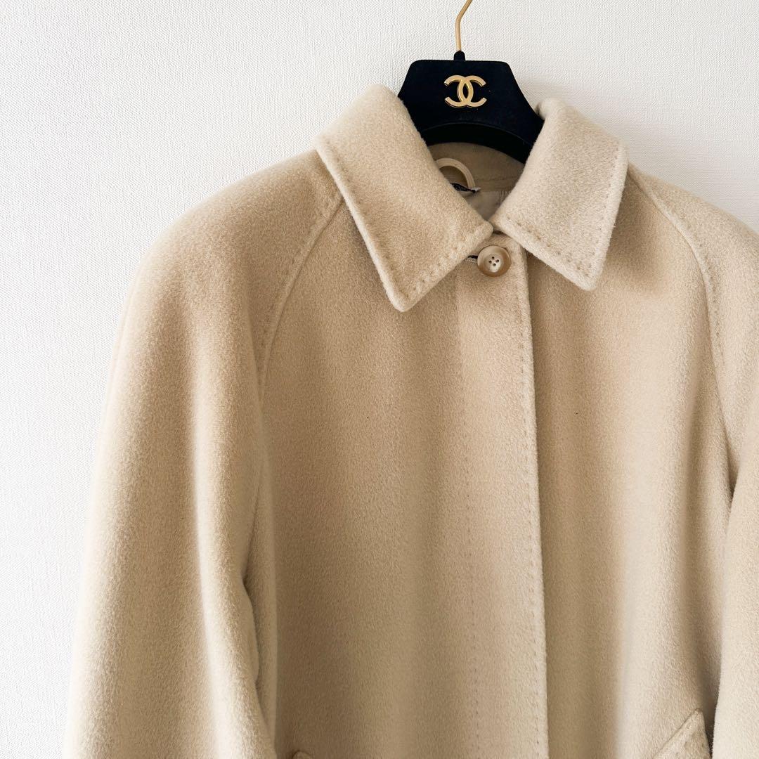 マリナリナルディ / ウールカシミヤ ロングコート ベージュ カシミア