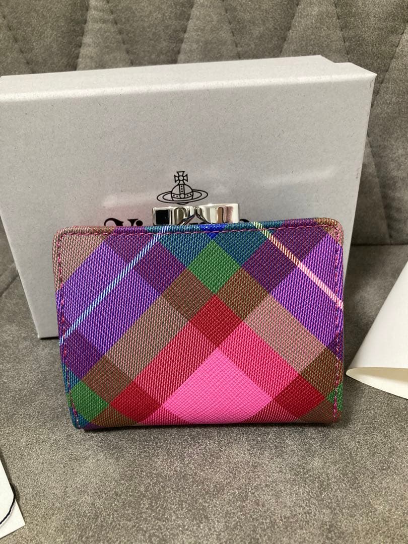【新品】ヴィヴィアン タータンチェック 3つ折り財布 がま口