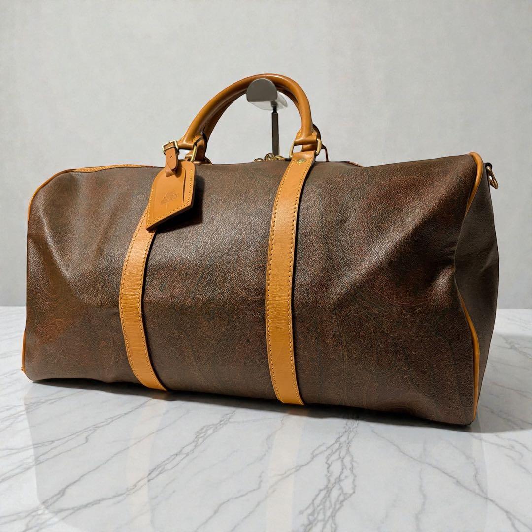 エトロ ボストンバッグ 横50cm 南京錠付