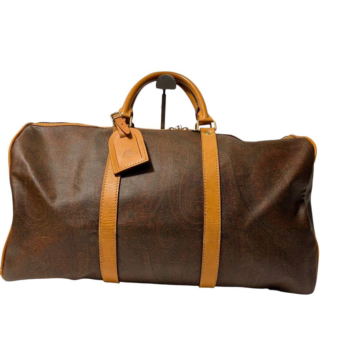 エトロ ボストンバッグ 横50cm 南京錠付