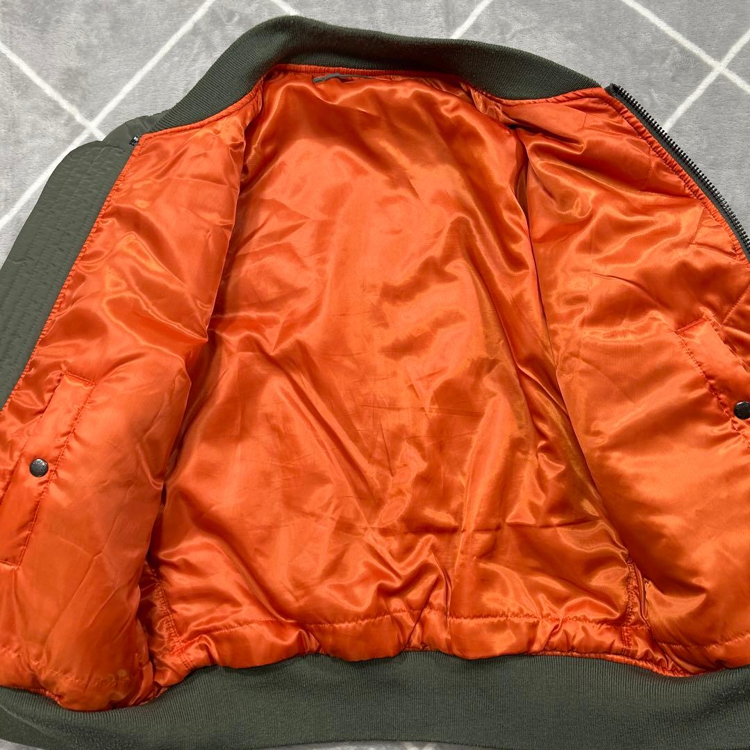 【☆幻のXL☆】破格AVIREX フライトジャケット XL カーキ バックロゴ