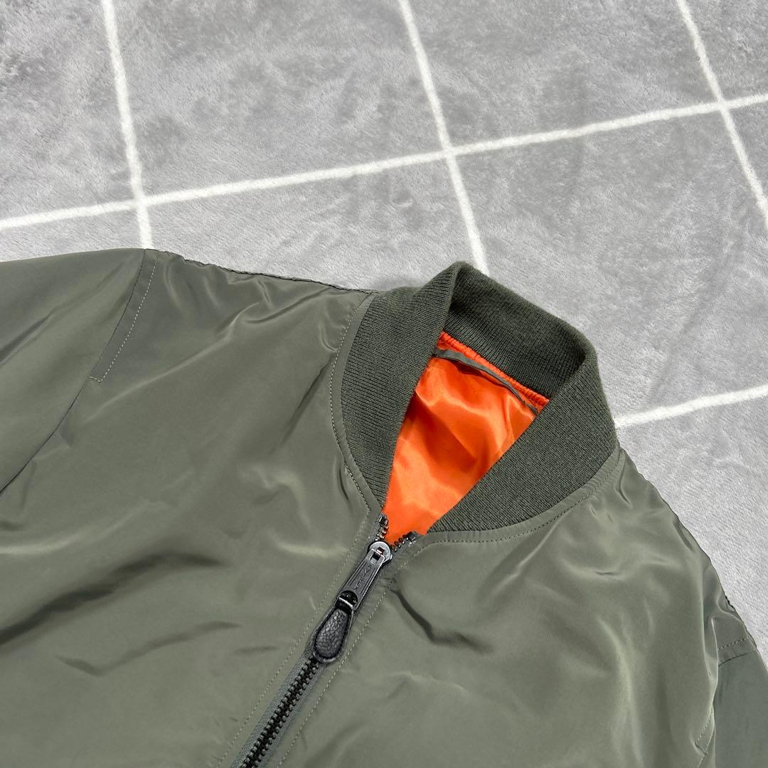 【☆幻のXL☆】破格AVIREX フライトジャケット XL カーキ バックロゴ