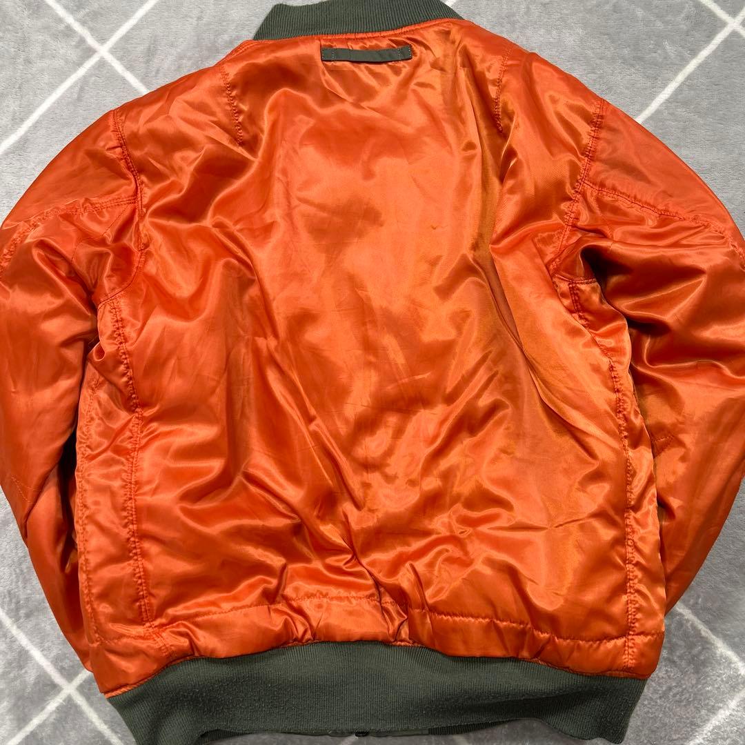 【☆幻のXL☆】破格AVIREX フライトジャケット XL カーキ バックロゴ