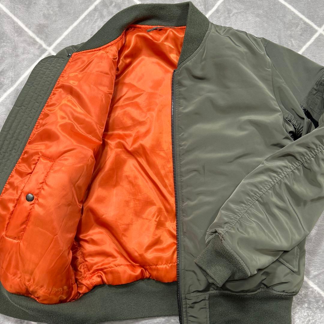 【☆幻のXL☆】破格AVIREX フライトジャケット XL カーキ バックロゴ