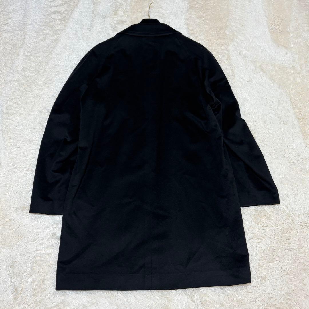 エルメネジルドゼニア　チェスターコート　ロング丈　カシミヤ100 ブラック　L