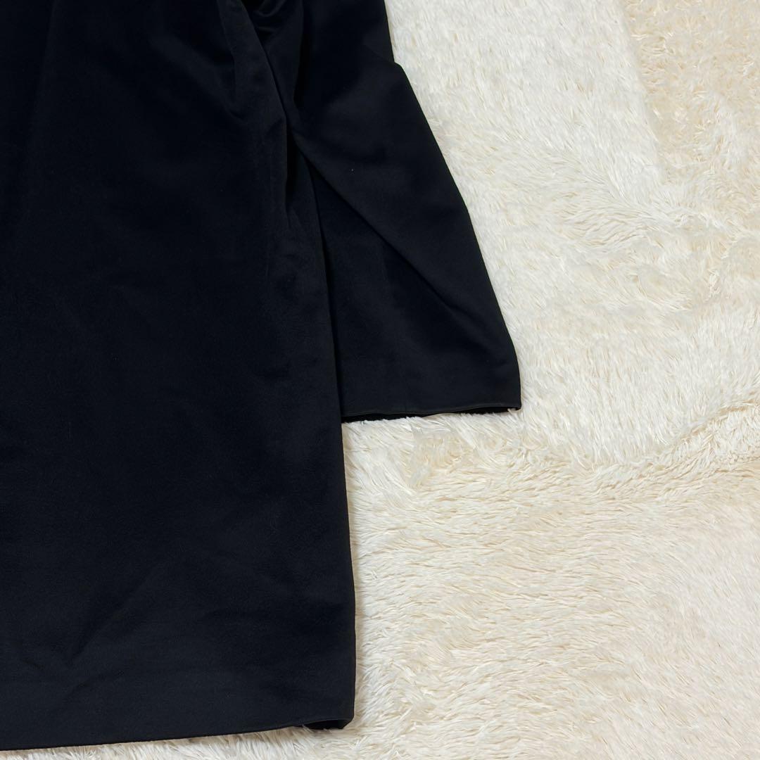 エルメネジルドゼニア　チェスターコート　ロング丈　カシミヤ100 ブラック　L