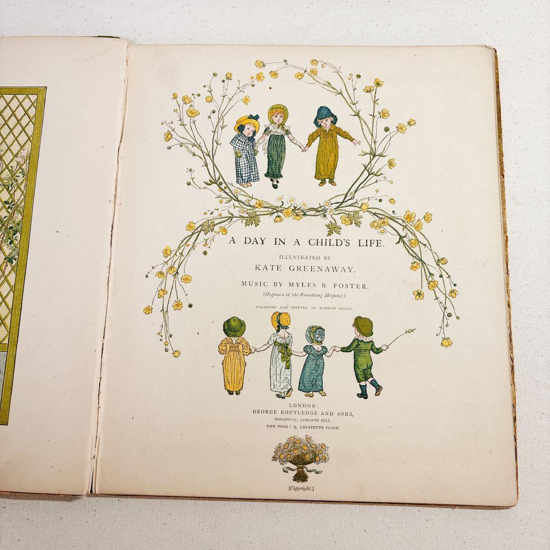 A DAY IN A CHILD　ケイト グリーナウェイ 楽譜　絵本　子ども