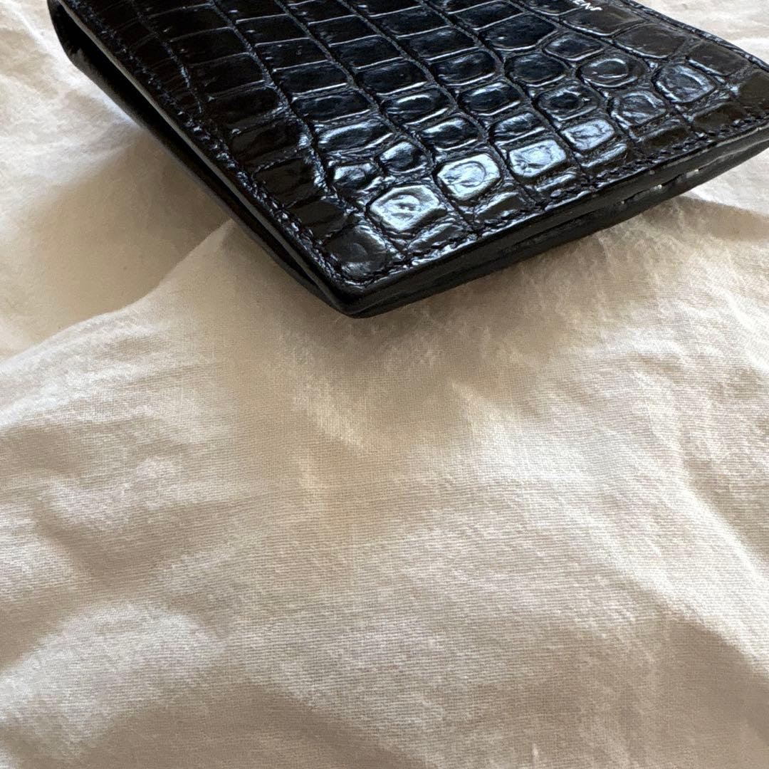 人気✨サンローラン　SAINT LAURENT 財布　クロコ型押し　二つ折財布