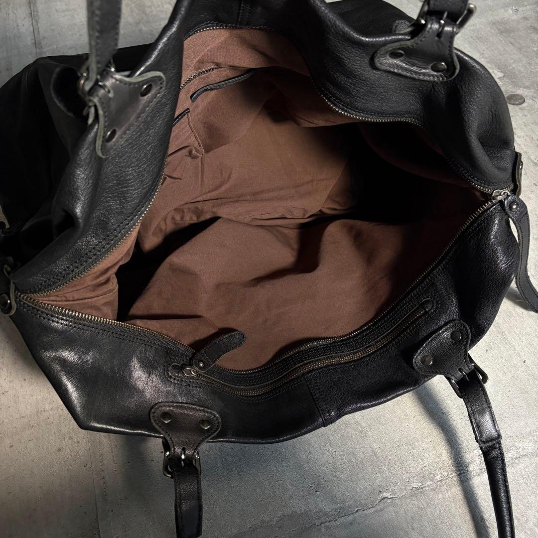 バッグ 00s archive leather boston bag y2k