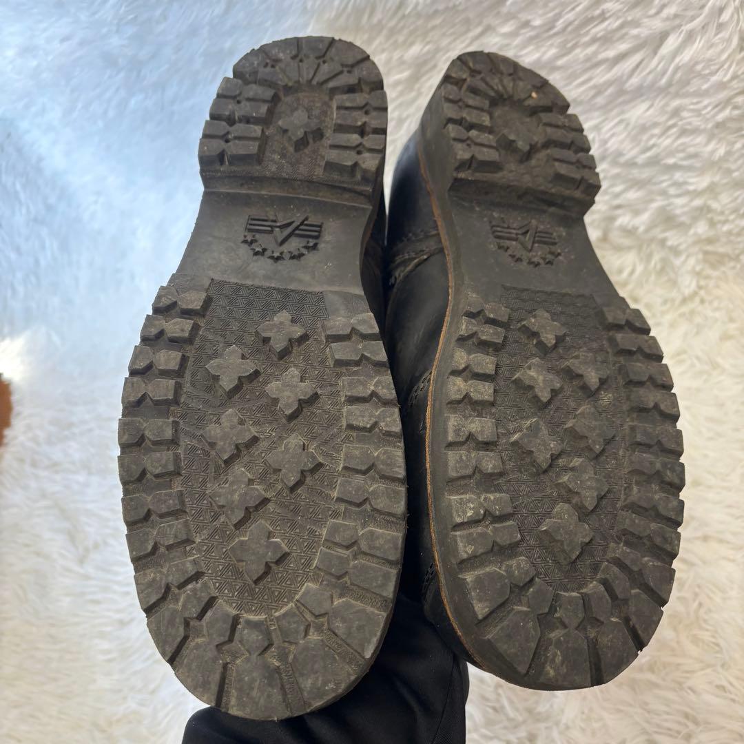 アルファインダストリーズ　レザー　エンジニアブーツ　黒　26.5 本革