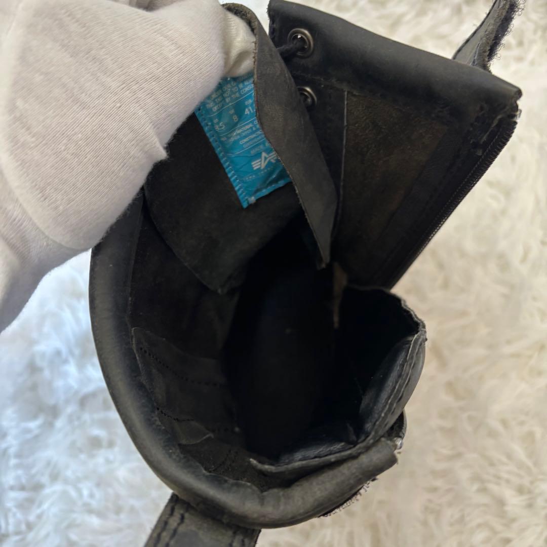 アルファインダストリーズ　レザー　エンジニアブーツ　黒　26.5 本革