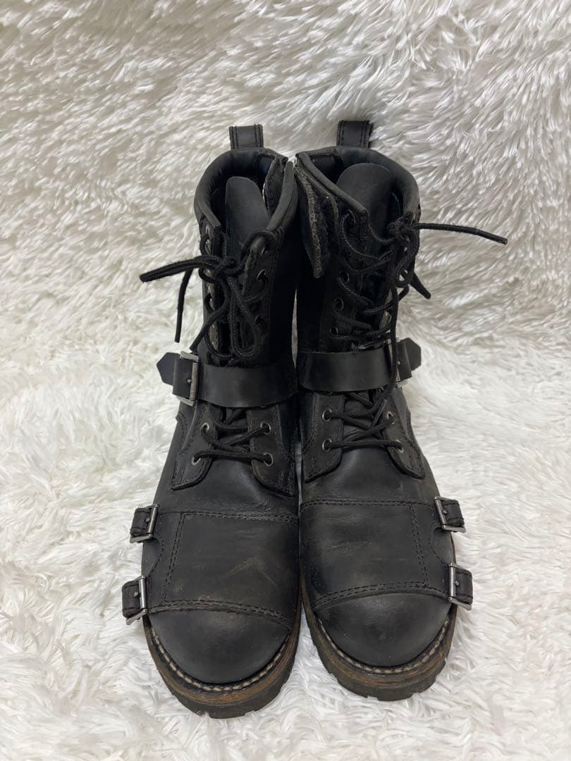 アルファインダストリーズ　レザー　エンジニアブーツ　黒　26.5 本革