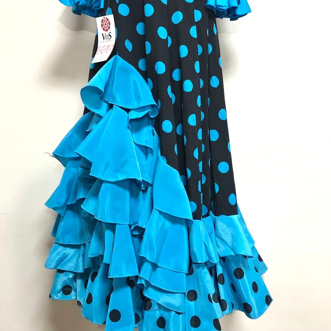 スペイン直輸入★10歳用ファルダセット　トルコ黒ドット