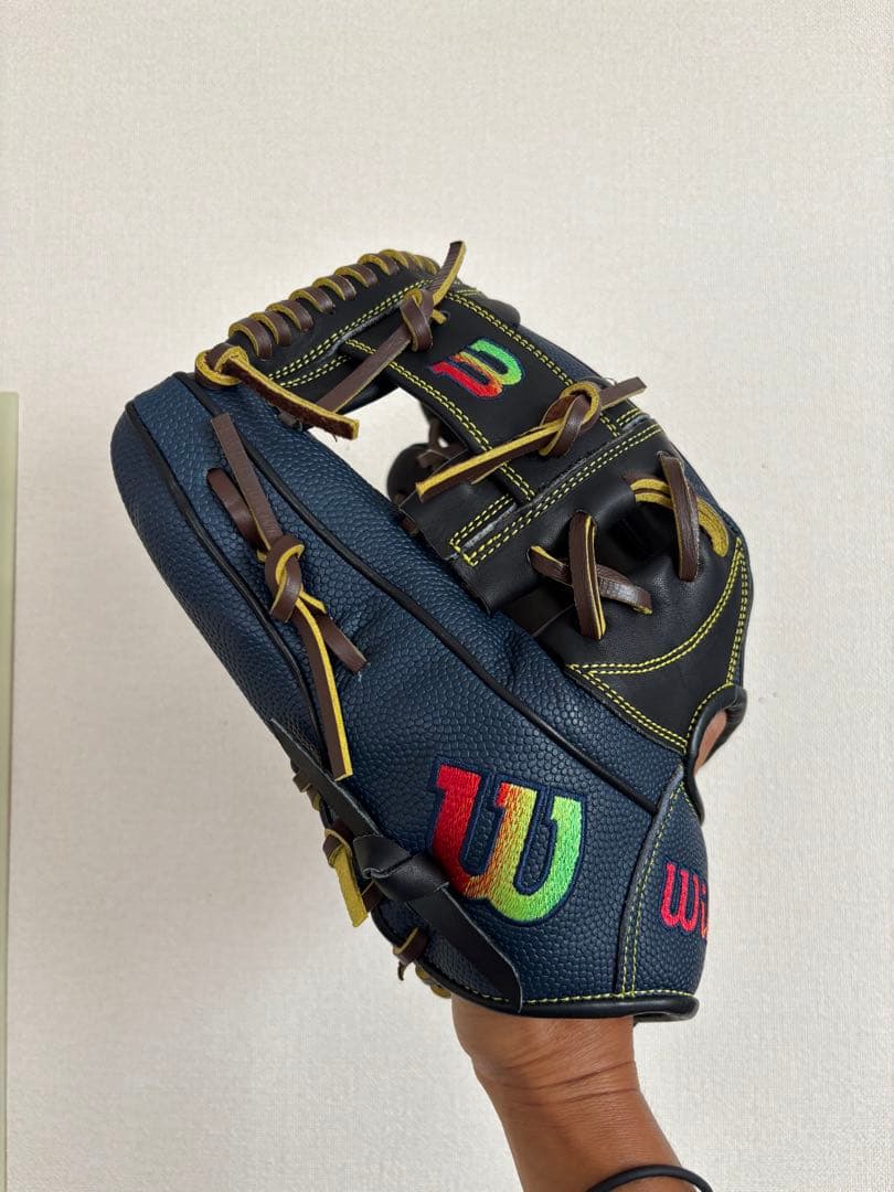 ウィルソン グローブ 87型 Wilson 軟式グローブ ネイビー 型付け無料