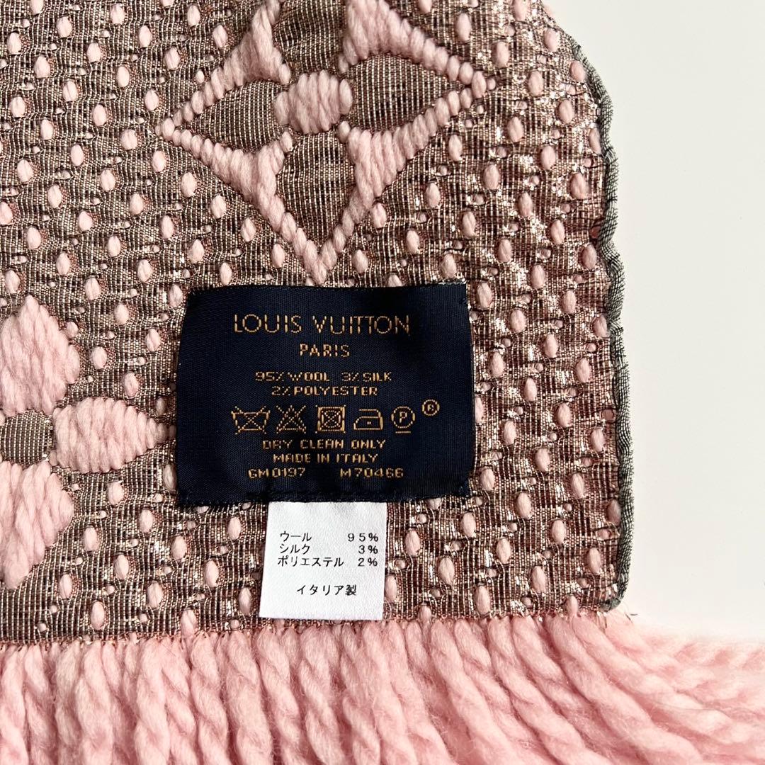 希少 美品 ルイヴィトン モノグラム エシャルプ グランフロア ウール マフラー