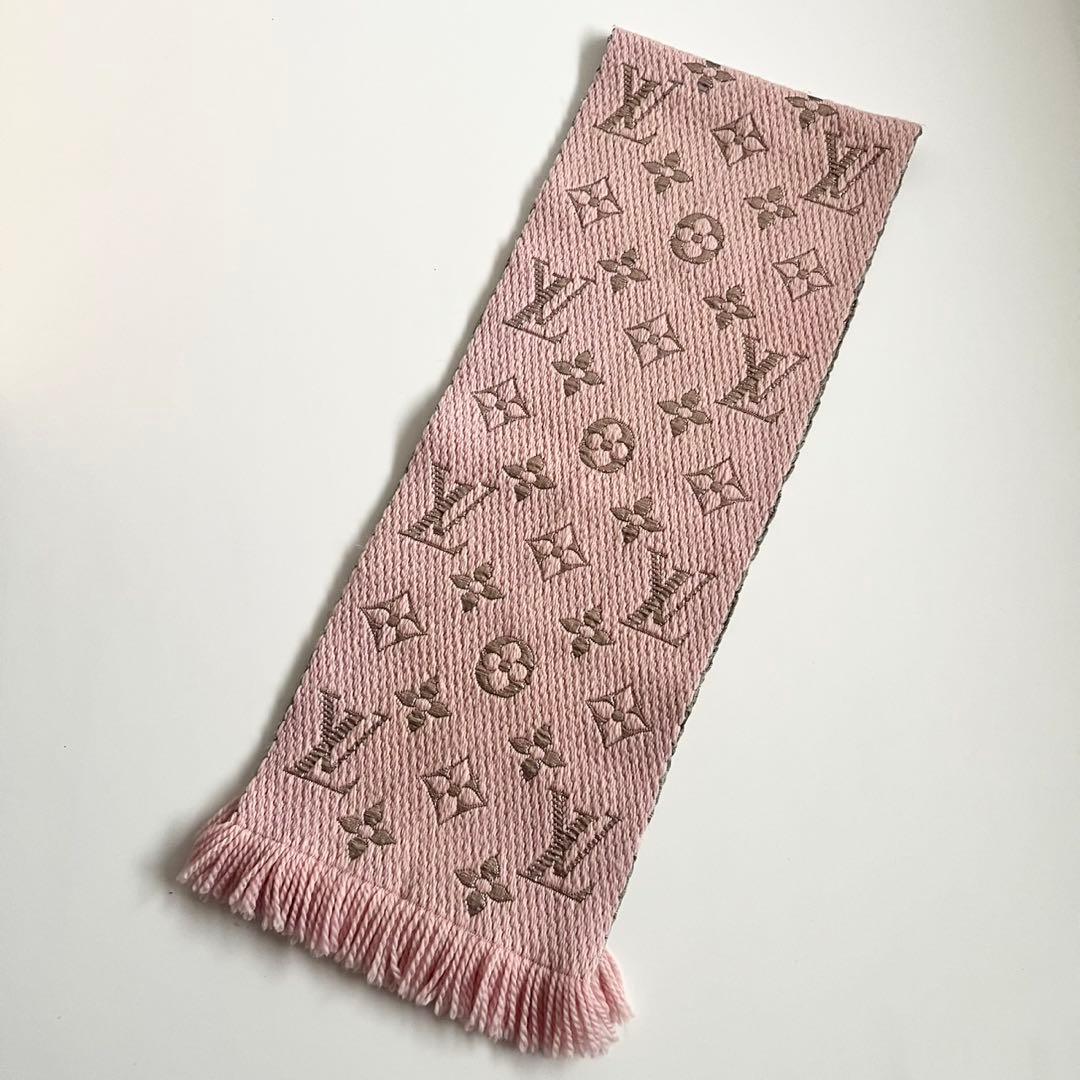 希少 美品 ルイヴィトン モノグラム エシャルプ グランフロア ウール マフラー