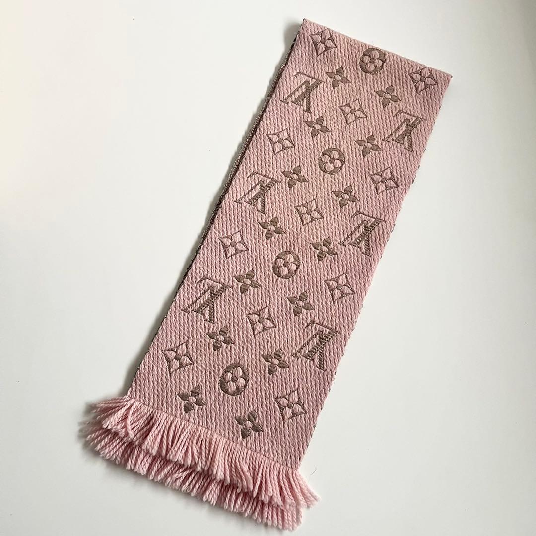 希少 美品 ルイヴィトン モノグラム エシャルプ グランフロア ウール マフラー