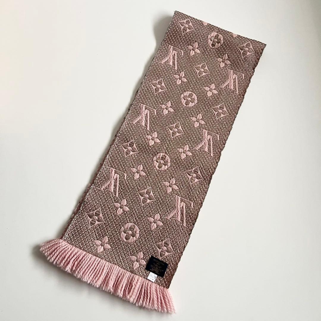 希少 美品 ルイヴィトン モノグラム エシャルプ グランフロア ウール マフラー
