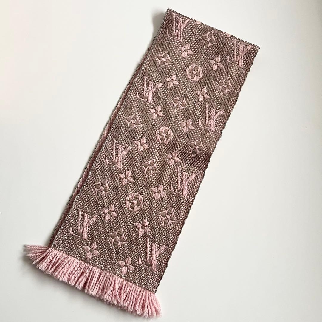 希少 美品 ルイヴィトン モノグラム エシャルプ グランフロア ウール マフラー