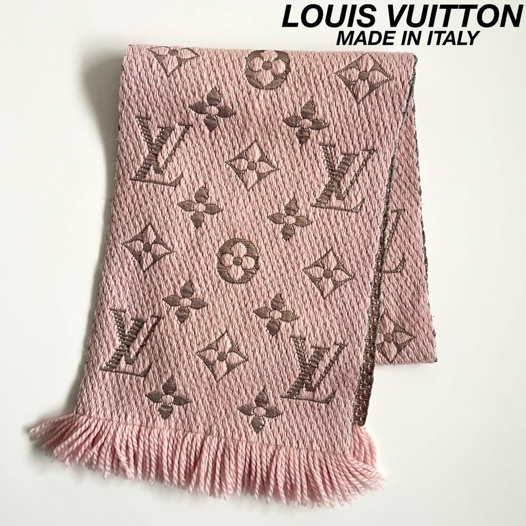 希少 美品 ルイヴィトン モノグラム エシャルプ グランフロア ウール マフラー