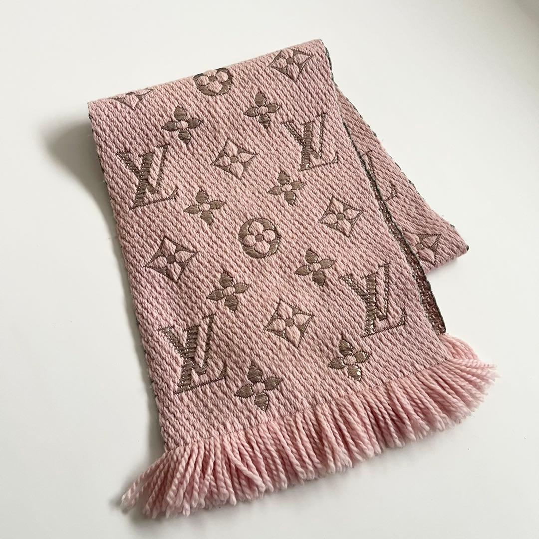 希少 美品 ルイヴィトン モノグラム エシャルプ グランフロア ウール マフラー