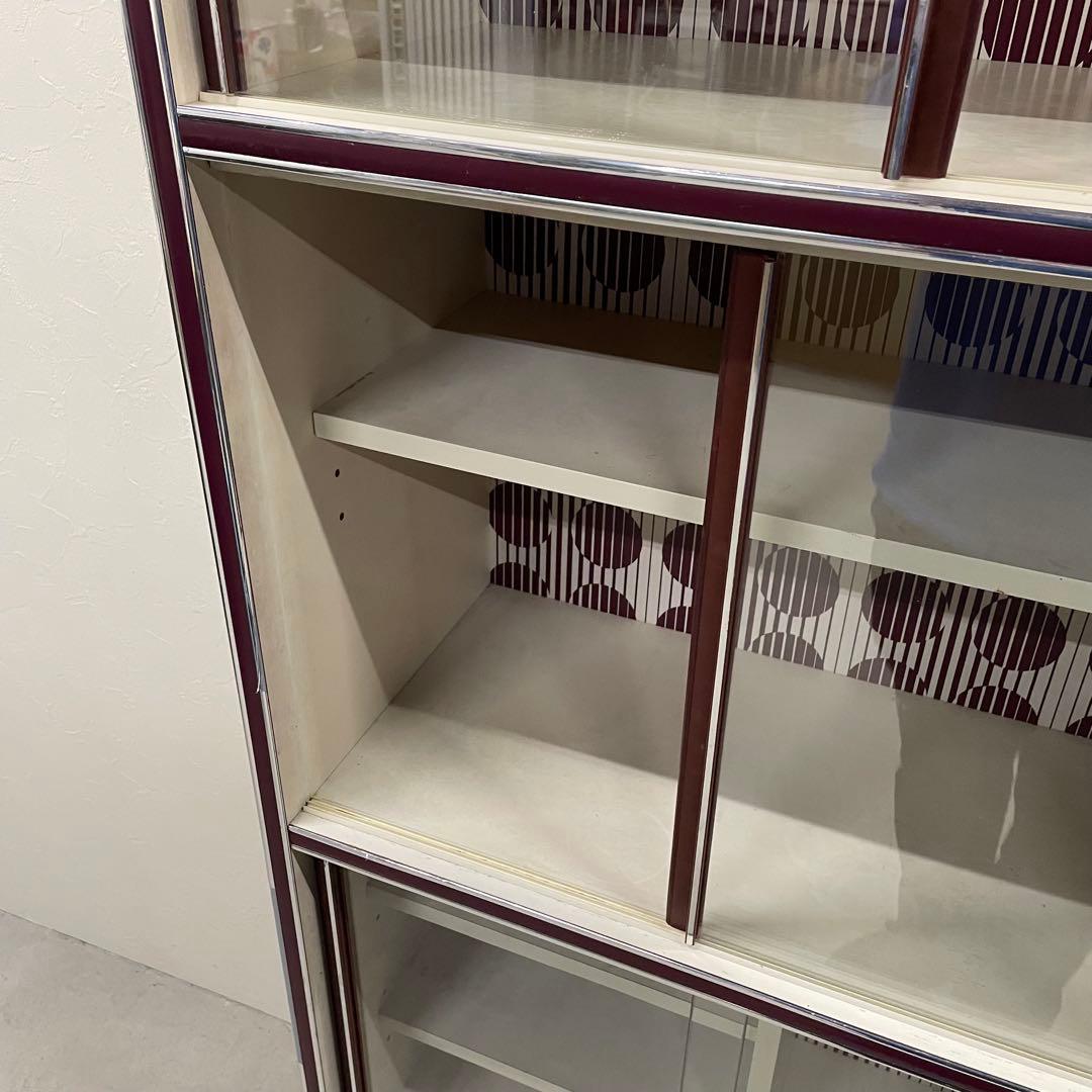 レトロポップ アンティーク 食器棚 飾り棚 昭和家具 古家具