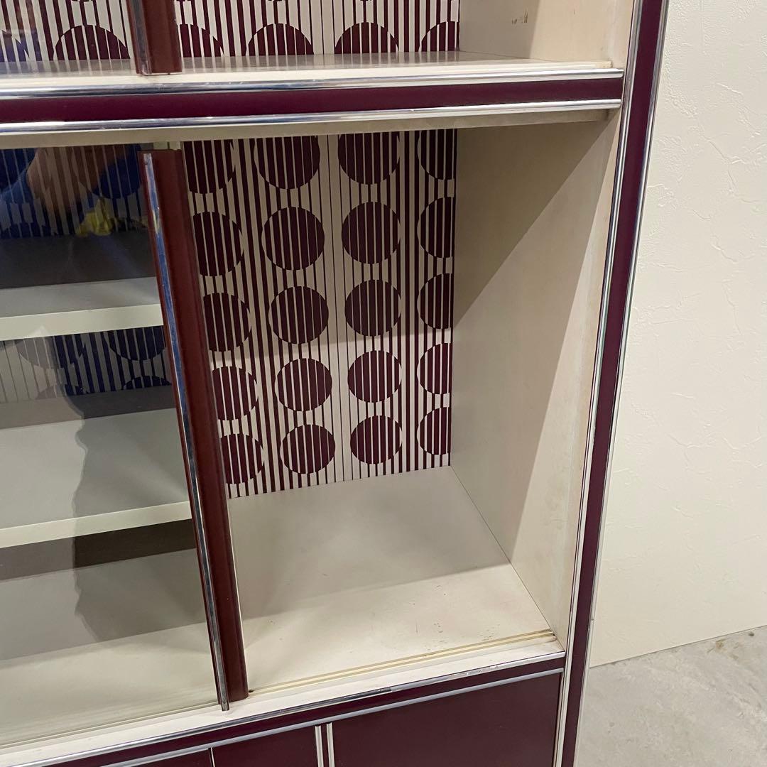 レトロポップ アンティーク 食器棚 飾り棚 昭和家具 古家具