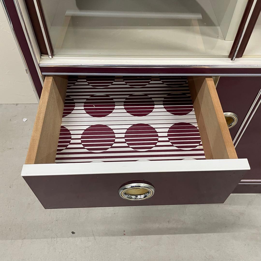 レトロポップ アンティーク 食器棚 飾り棚 昭和家具 古家具