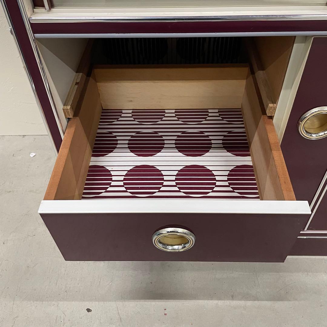 レトロポップ アンティーク 食器棚 飾り棚 昭和家具 古家具