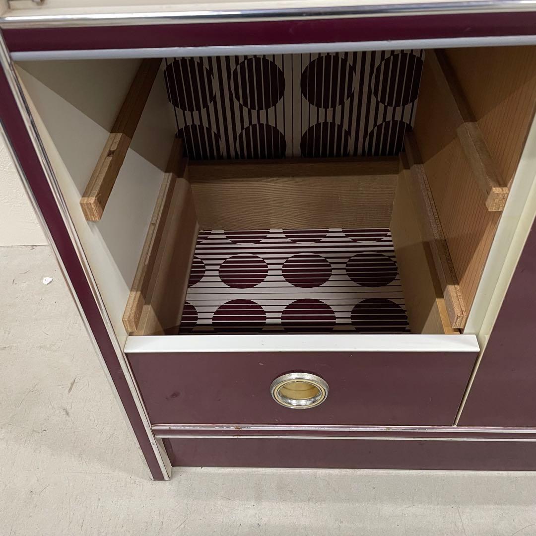 レトロポップ アンティーク 食器棚 飾り棚 昭和家具 古家具